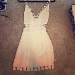 Honey Punch White cut out dress
